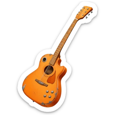orange Guitar Case sticker