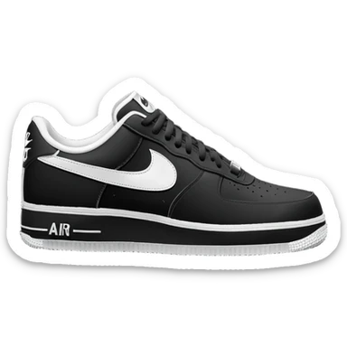 Nike Air Force 1 Full All Black OG Criminal Low Top Sneaker sticker