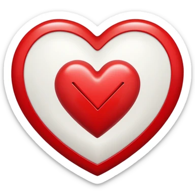 Heart with the letter Y inside  sticker
