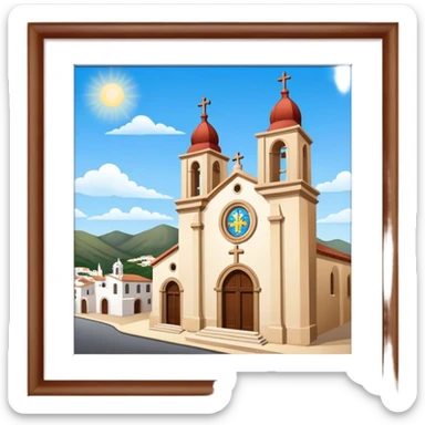 Santa maria church El Port de la Selva sticker