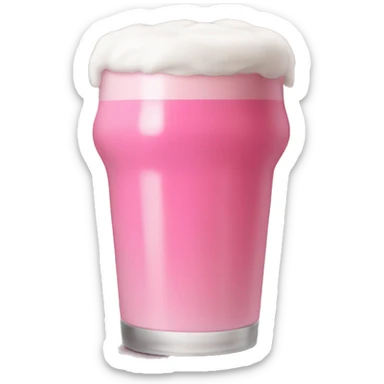 Realistic pink pint no-face sticker