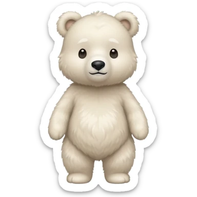 A white bear have test sticker