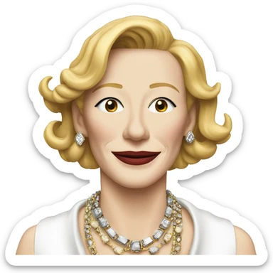 carol aird (cate blanchett)  with jewelry and cigarettes sticker