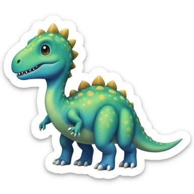 small herbivorous celestial dinosaur that walks on all fours with a short neck sticker