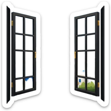 window apartment with sea view greece sticker