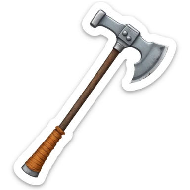 metal axe long cable sticker