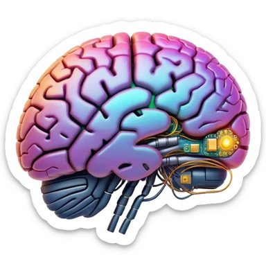  Glowing Cyborg-Nebula-Brain sticker