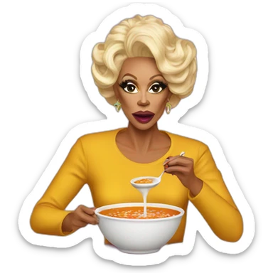 rupaul eating soup sticker