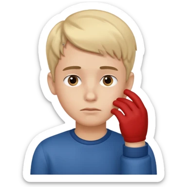 Hii hand + face boy sticker