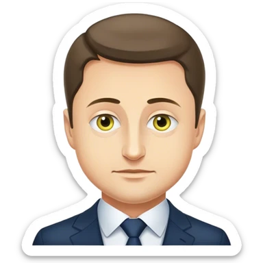 Photorealistic Zelensky sticker