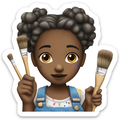Artist girl sticker