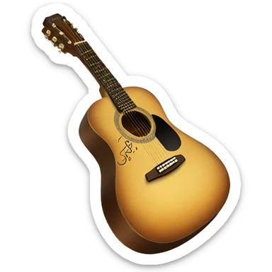 acoustic guitar with the signature sofia on it fancy sticker