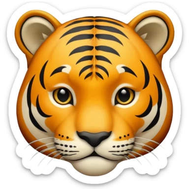 Tigre com listras bege e pele preta sticker