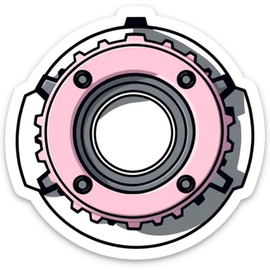 Pink setting gear sticker