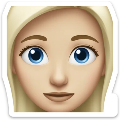 Blue eyed lady sticker