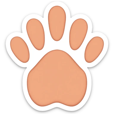 A outline of a chicken foot imprint - shape made by a basic hand using its 3 middle fingers to do it. sticker