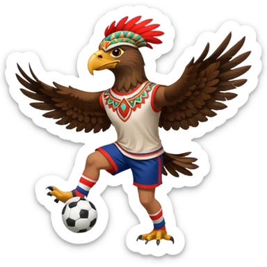 aguila azteca çque juega futbol sticker