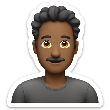 Hombre con rulos sticker