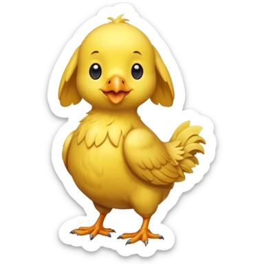 Chien avec un déguisement de poussin sticker