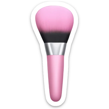 soft pink makeup brush sticker