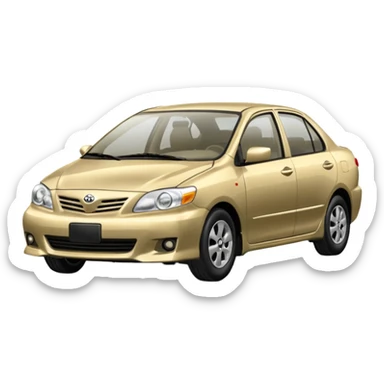 Golden Gray Corolla 2003 Car Emoji sticker