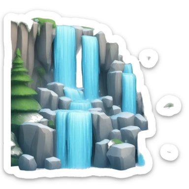 frozen waterfall sticker