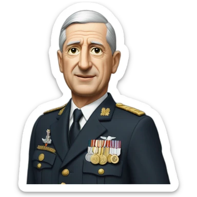 Charles de gaulle 2023 en blazer sans medaille sticker