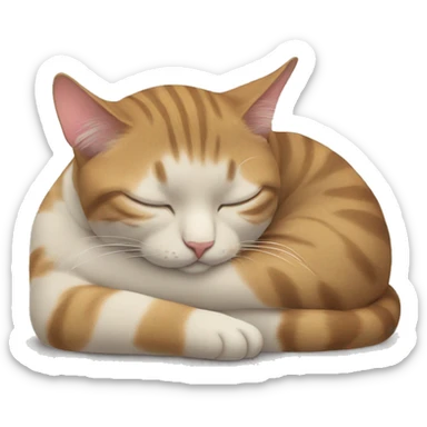 sleeping cat sticker