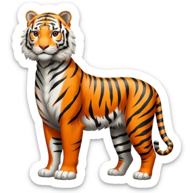 White tiger fullbody sticker