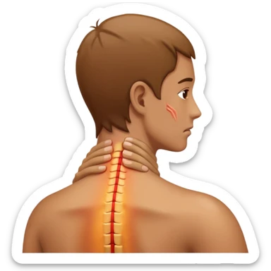pain in the back of the neck sticker
