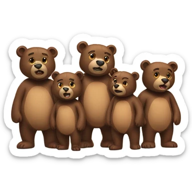 Group of 5 bea sticker