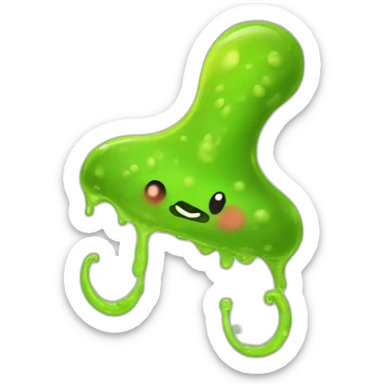 Slime on an animal tail sticker