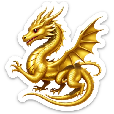 make a gold dragon circling this symbol 滅 sticker