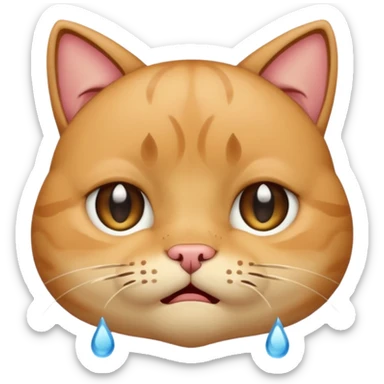 Cry cat meme sticker