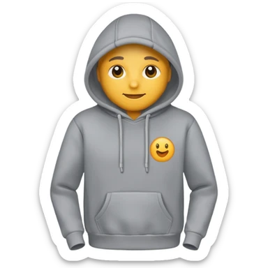 grey hoodie cloth no grapic sticker