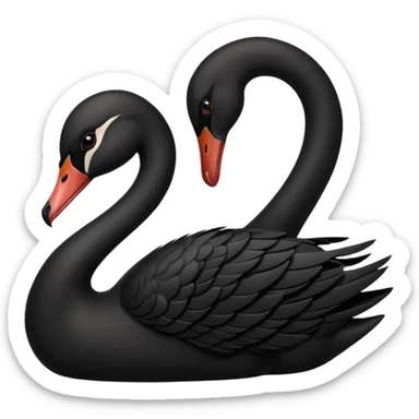 Cisne negro poderoso sticker