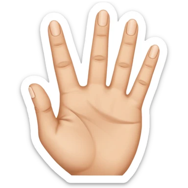 des doigt faisais le chiffre 2 et les autre doigt ferme  sticker