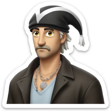squalo con cappello rotondo sticker