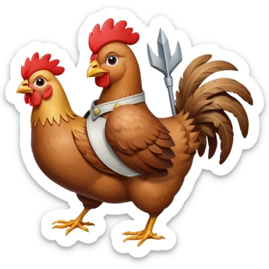 Heart arrow with chicken jockey sticker