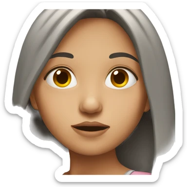 Girl sighing  sticker