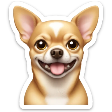 Fat light brown chihuahua sticker