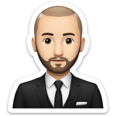 karim benzema, light skinned, wearing suit, photorealistic sticker