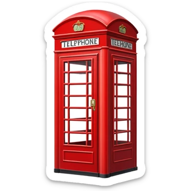 red telephone booth sticker