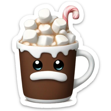Hot choccolate With marshmallows  sticker