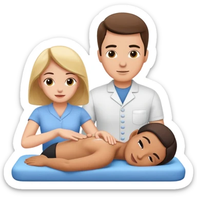 homme qui fais un massage à la femme sticker