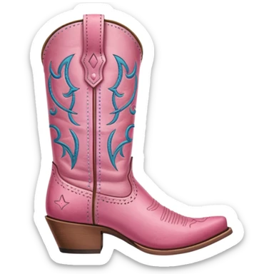 Pink Cowgirl boot sticker