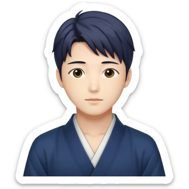 Cute Sexy Korean Japanese Handsome Attractive Romantic Shoujo-Anime-style semi-realistic gentleMan   sticker