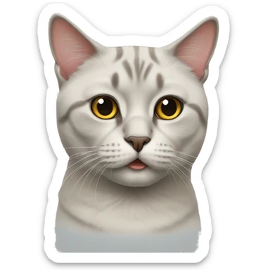 Realistic British cat sticker