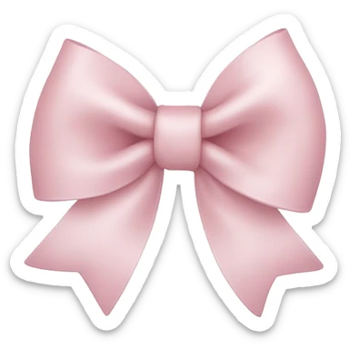 Light pink bow sticker