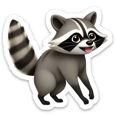Raccoon wearing high heels sticker